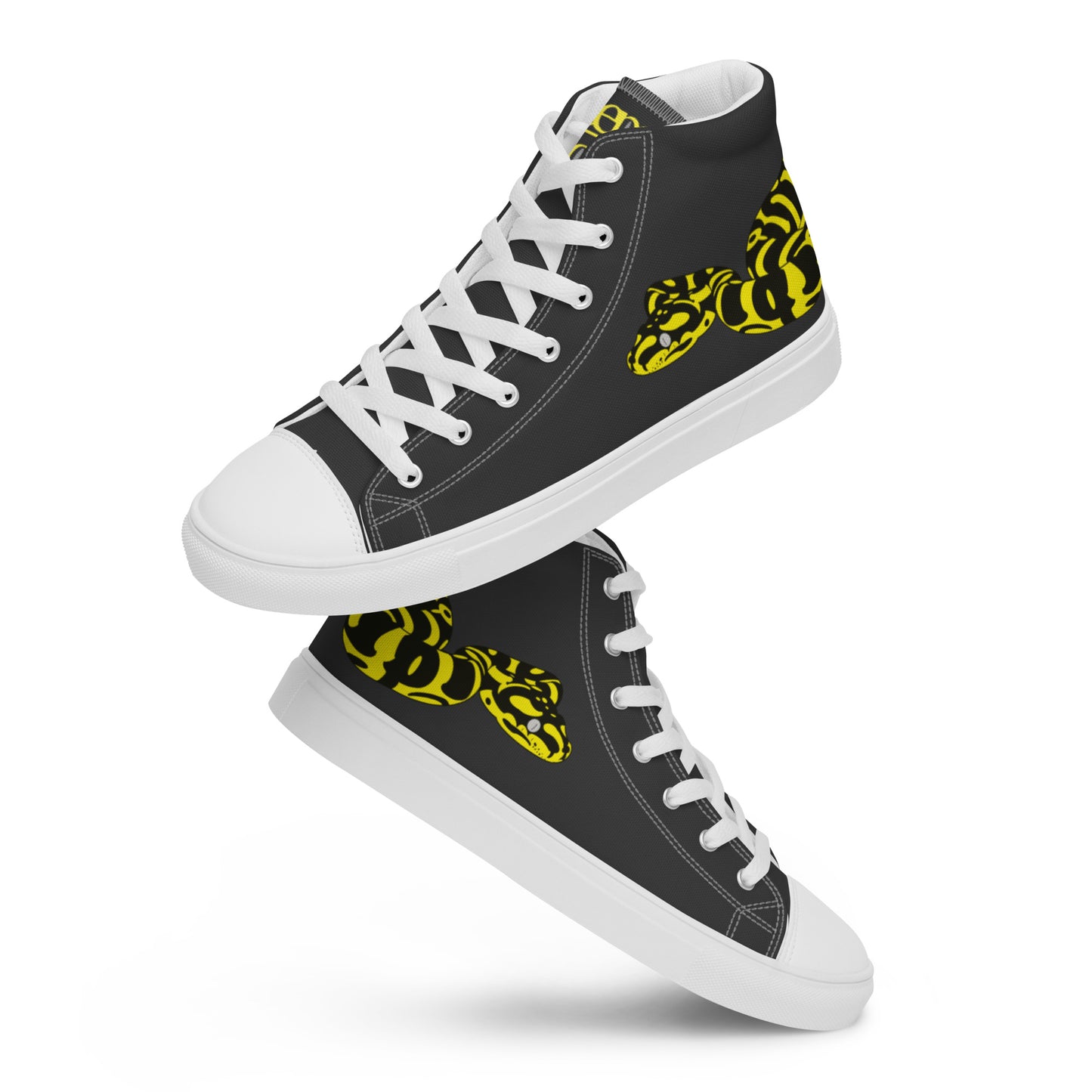 Jungle Carpet Python Men’s high top canvas shoes