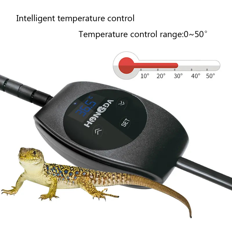 Reptiles Snake and Lizard Heat Mat Thermostat Built in Heating Warm Pads Intelligent Adjustable Temperature Controller Mats 110v